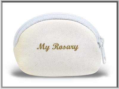White Neoprene Rosary Pouch