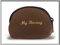 Brown Neoprene Rosary Pouch