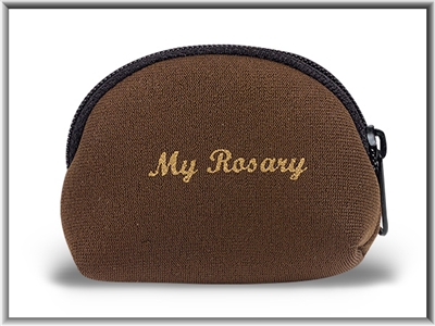 Brown Neoprene Rosary Pouch