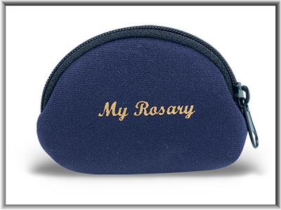 Blue Neoprene Rosary Pouch