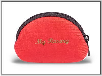 Red Neoprene Rosary Pouch