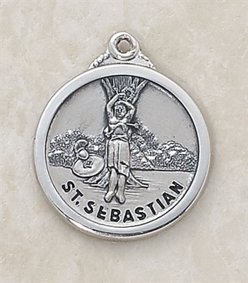 St. Sebastian Medal - Sterling Silver (Athletes)
