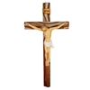 10 in. Carved Walnut Resin Crucifix