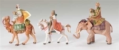 3-Piece Set, Kings on Horse/Camel/Elephant, Fontanini