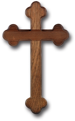 10" Genuine Walnut Latin Style Cross