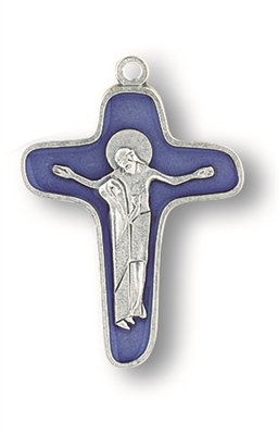 Sorrowful Mother Crucifix 1.25 in. - Blue/Silver