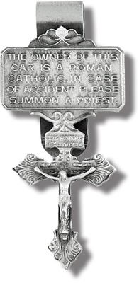 Crucifix Auto Visor Clip