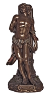 St. Sebastian, lightly hand-painted cold cast bronze, 8"