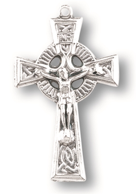 Celtic Crucifix 2 in. - Silver