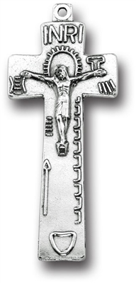 Celtic Penal Crucifix 2 in. - Silver