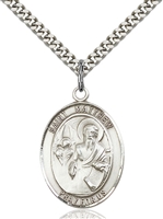 St. Matthew the Apostle Medal<br/>7074 Oval, Sterling Silver
