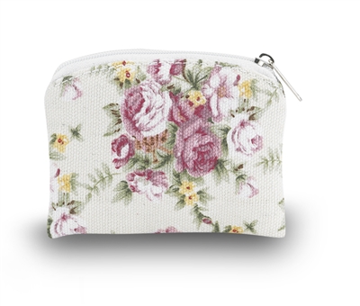 Brocade Floral Rosary Pouch