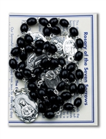 Seven Sorrows Deluxe Chaplet, w/Black Wood Beads