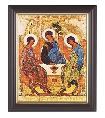 Holy Trinity in Polished Dark Frame w/Gold Lip, 10.25x 12.25