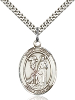 St. Roch Medal<br/>7310 Oval, Sterling Silver