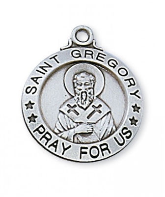 STERLING SILVER ST. GREGORY MEDAL