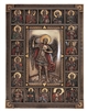 St. Michael Wall Plaque, Cold Cast Bronze, 9x12