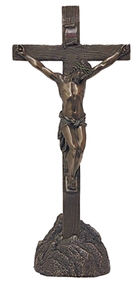 Crucifix, Standing, Loose Base, 13.25"