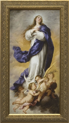 Immaculate Conception Framed Image, Gold Frame, 5" X 10"