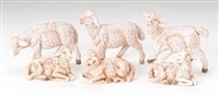 3.5" White Sheep Figures, Set of 6, Fontanini