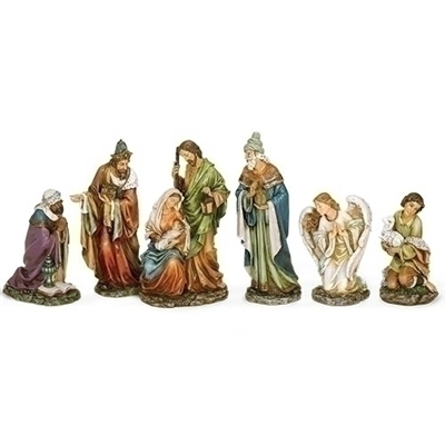 16"H 6 Piece Nativity Set