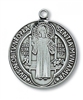 ANTIQUE SILVER ST BENEDICT MEDAL