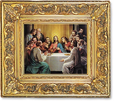 The Last Supper Gold Framed Picture, 14x16