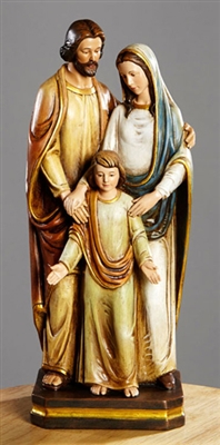 Holy Family Statue, 12" - Val Gardena