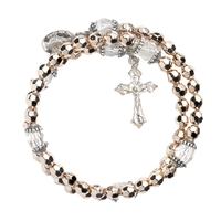 Gold Wrap Style Rosary Bracelet