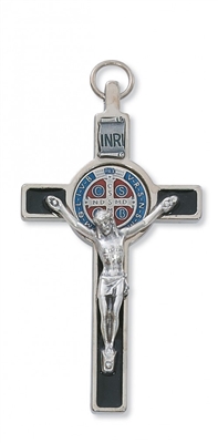 3" SILVER ST. BENEDICT CRUCIFIX