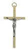 4" Brass Crucifix with Pewter Corpus