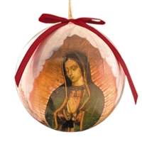 Our Lady of Guadalupe Ornament, Decoupage