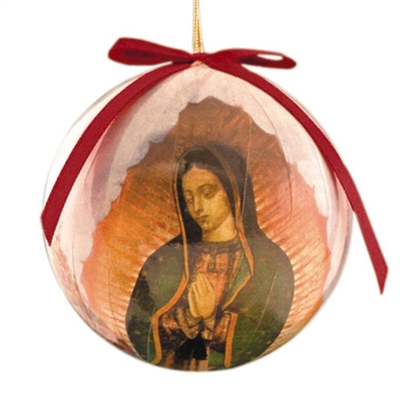 Our Lady of Guadalupe Ornament, Decoupage