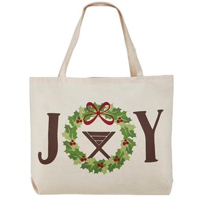 Joy Christmas Tote Bag, Canvas