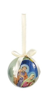 Decoupage Christmas Ornament, 2" Dia.