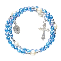 Sapphire Wrap Style Rosary Bracelet