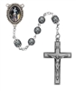 7MM HEMATITE ST. JOAN OF ARC ROSARY