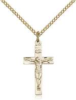 0001GF/18GF <br/>Gold Filled Crucifix Pendant