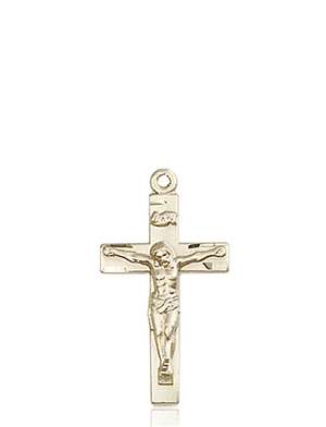 0001KT <br/>14kt Gold Crucifix Medal