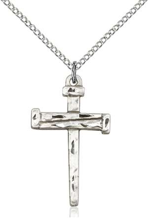 0013SS/18SS <br/>Sterling Silver Nail Cross Pendant