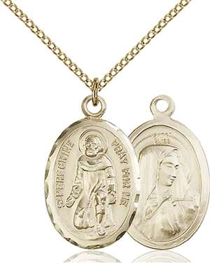 0046PGF/18GF <br/>Gold Filled St. Peregrine Pendant