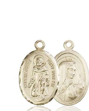 0046PKT <br/>14kt Gold St. Peregrine Medal