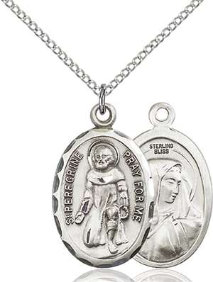 0046PSS/18SS <br/>Sterling Silver St. Peregrine Pendant