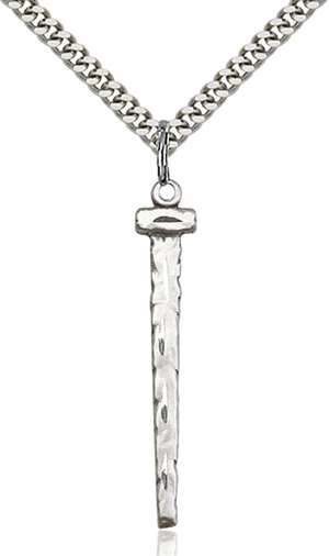 0053SS/24S <br/>Sterling Silver Nail Pendant