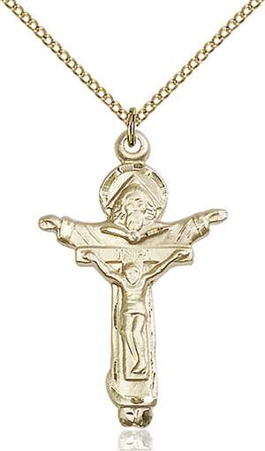 0065GF/18GF <br/>Gold Filled Trinity Crucifix Pendant