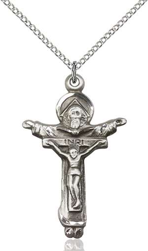 0065SS/18SS <br/>Sterling Silver Trinity Crucifix Pendant