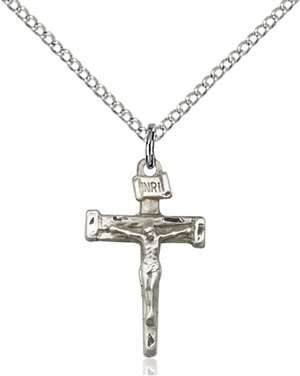 0072SS/18SS <br/>Sterling Silver Nail Crucifix Pendant