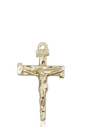 0073KT <br/>14kt Gold Nail Crucifix Medal