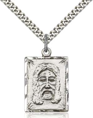 0075SS/24S <br/>Sterling Silver Holy Face Pendant