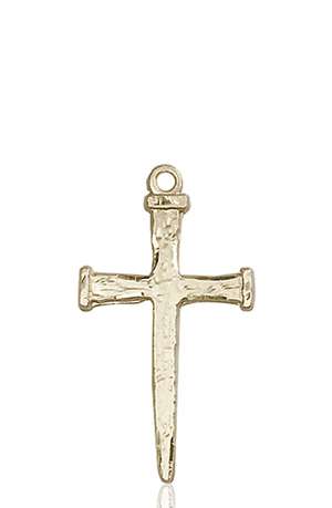 0085KT <br/>14kt Gold Nail Cross Medal